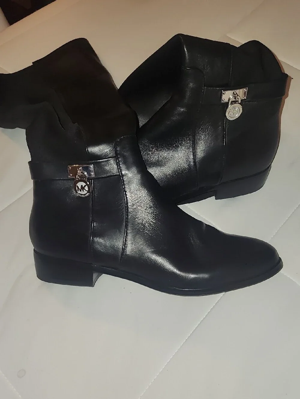Michael Kors Black Leather Riding Boots